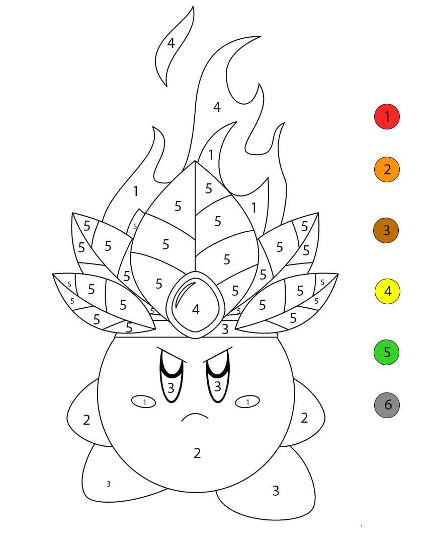 Kirby Était en Colère Coloriage Magique