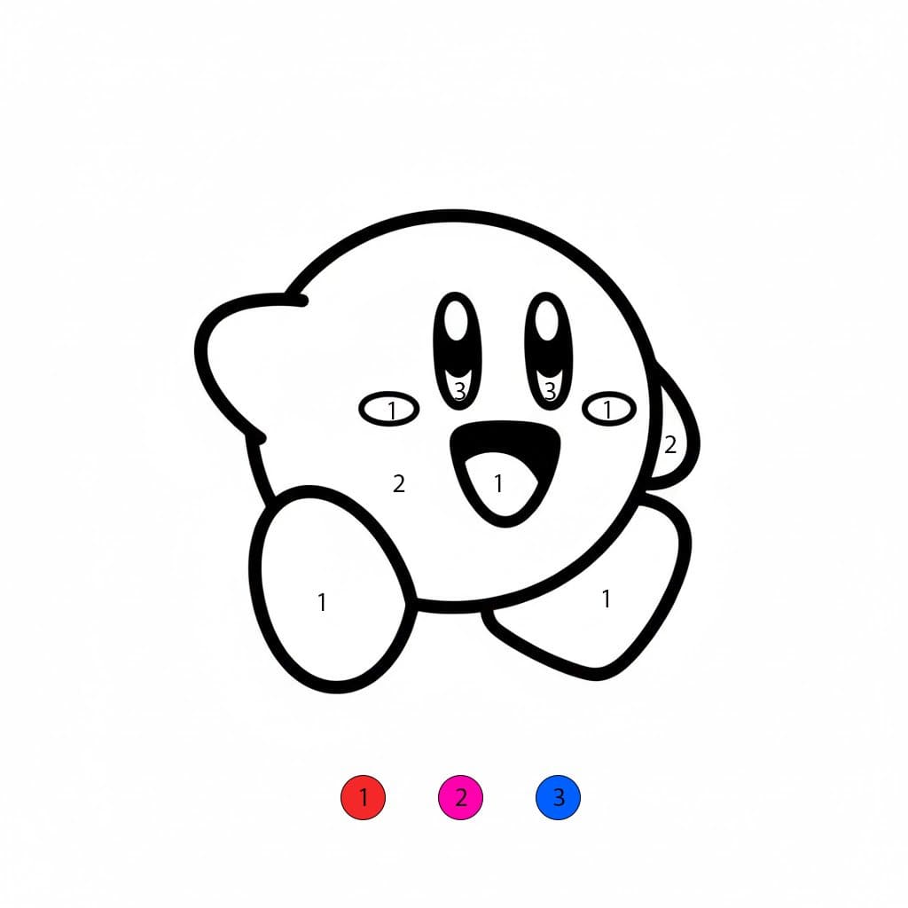 Kirby Mignon Coloriage Magique