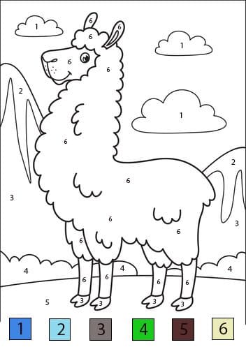 Lama Beau Coloriage Magique