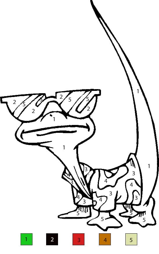 Lézard Cool Coloriage Magique