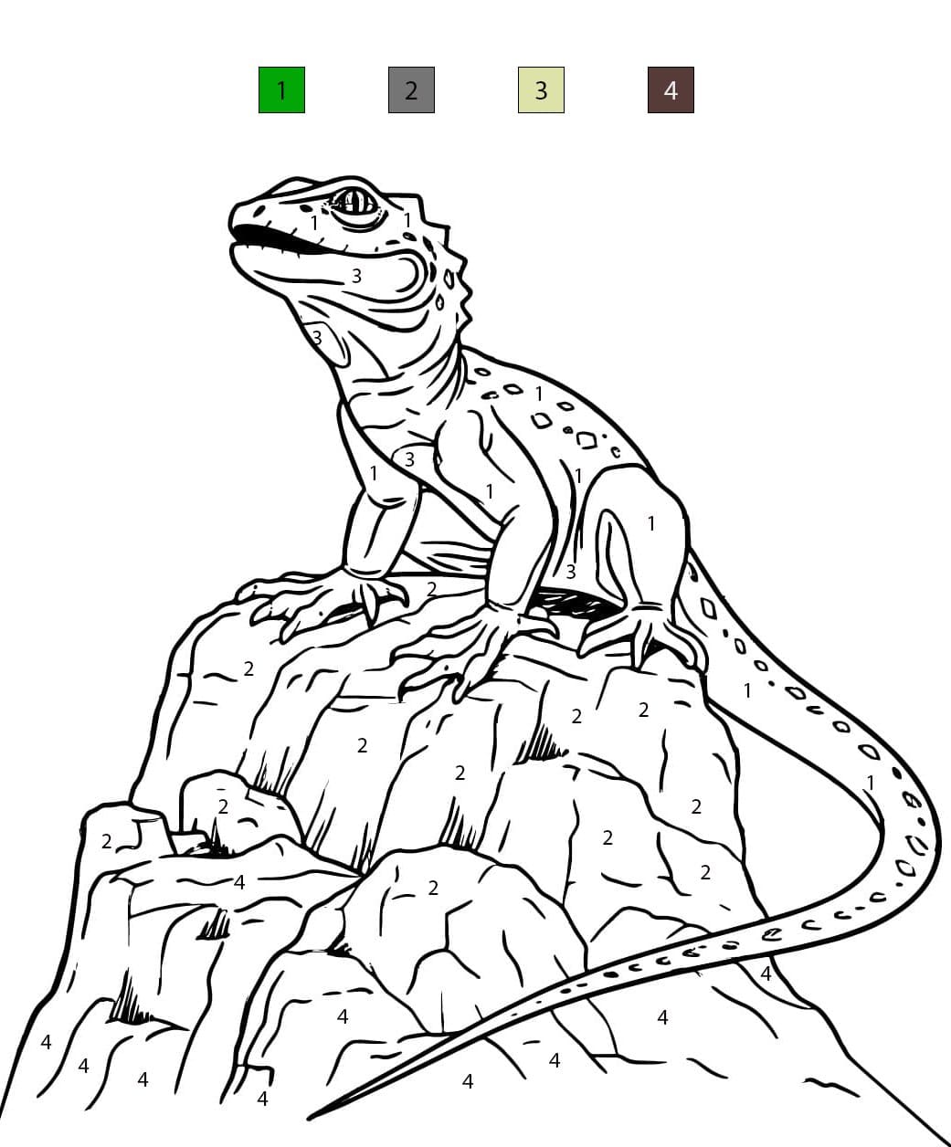 Lézard sur l'ascenseur Coloriage Magique