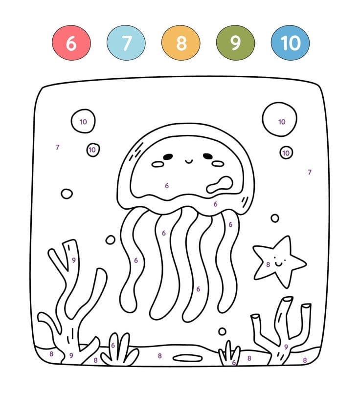 Coloriage Magique Méduse