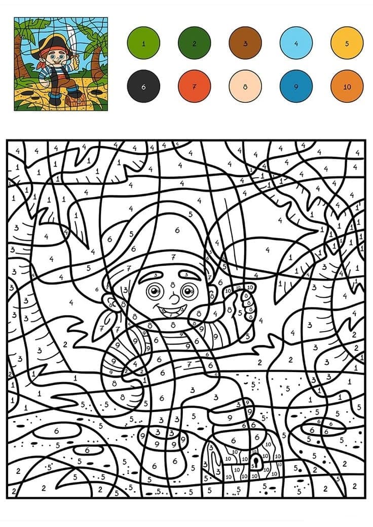 Petit Pirate Coloriage Magique