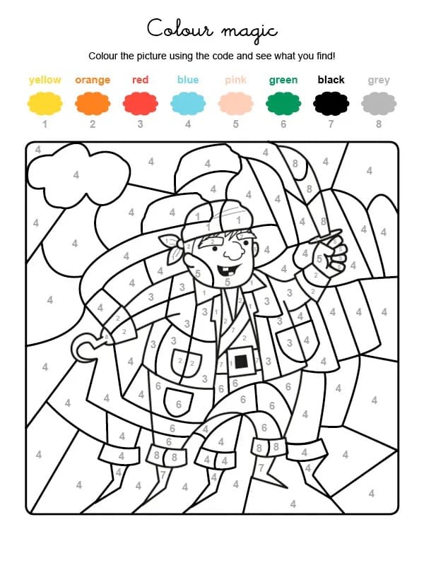 Pirate Amical Coloriage Magique