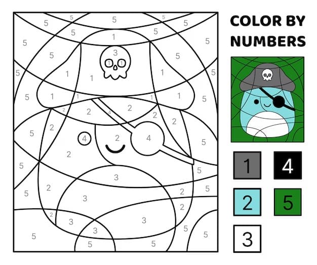 Pirate Mignon Coloriage Magique