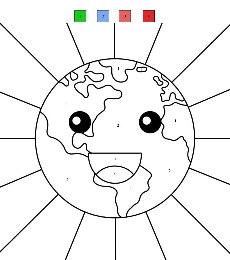 Terre Heureuse Coloriage Magique