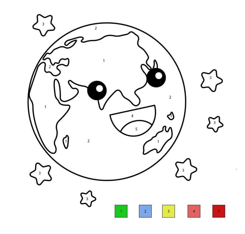 Coloriage Magique Terre