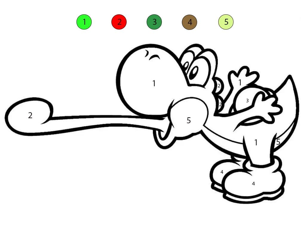 Yoshi drôle Coloriage Magique