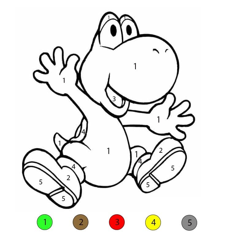 Coloriage Magique Yoshi