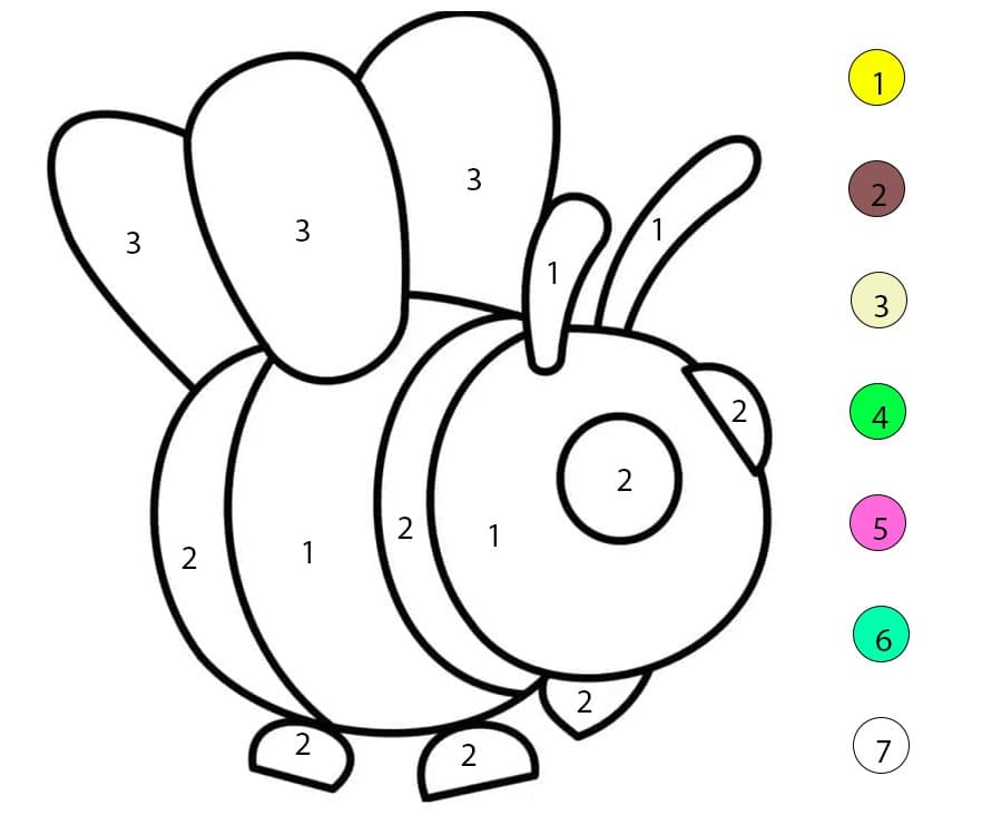Adopt Me Abeille Coloriage Magique