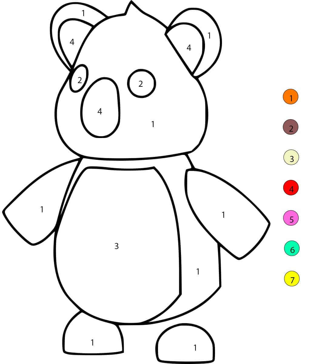 Adopt Me Koala Coloriage Magique