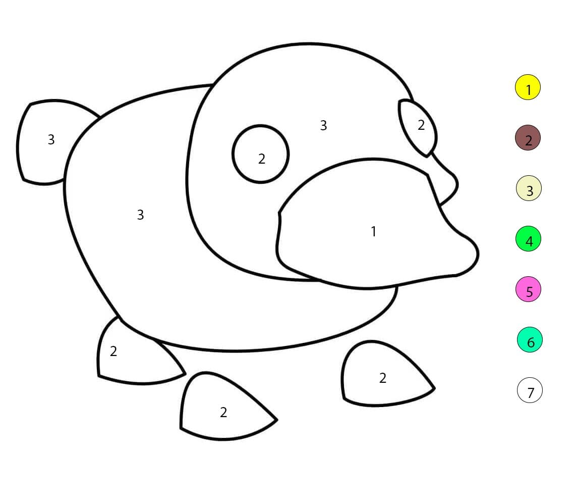 Adopt Me Ornithorynque Coloriage Magique