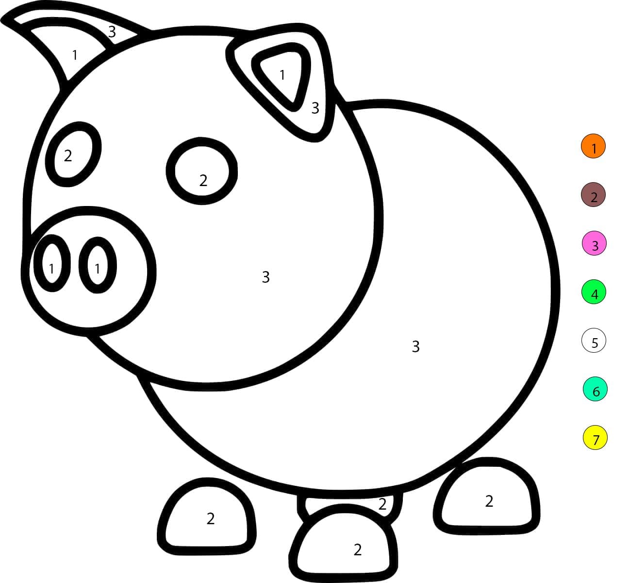 Adopt Me Porc Coloriage Magique