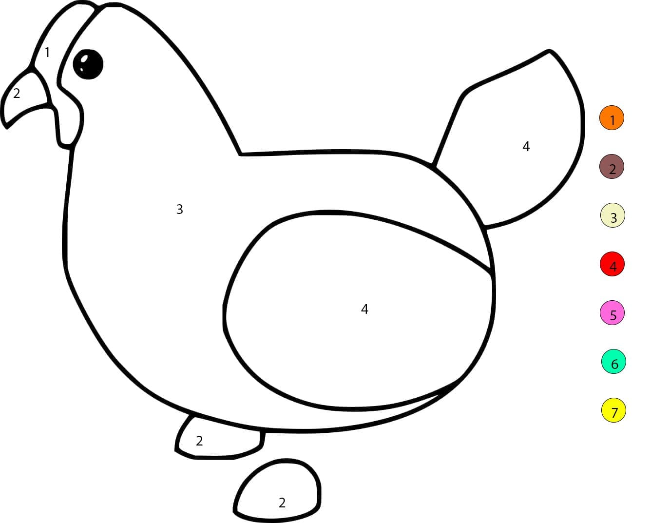 Adopt Me Poulet Coloriage Magique