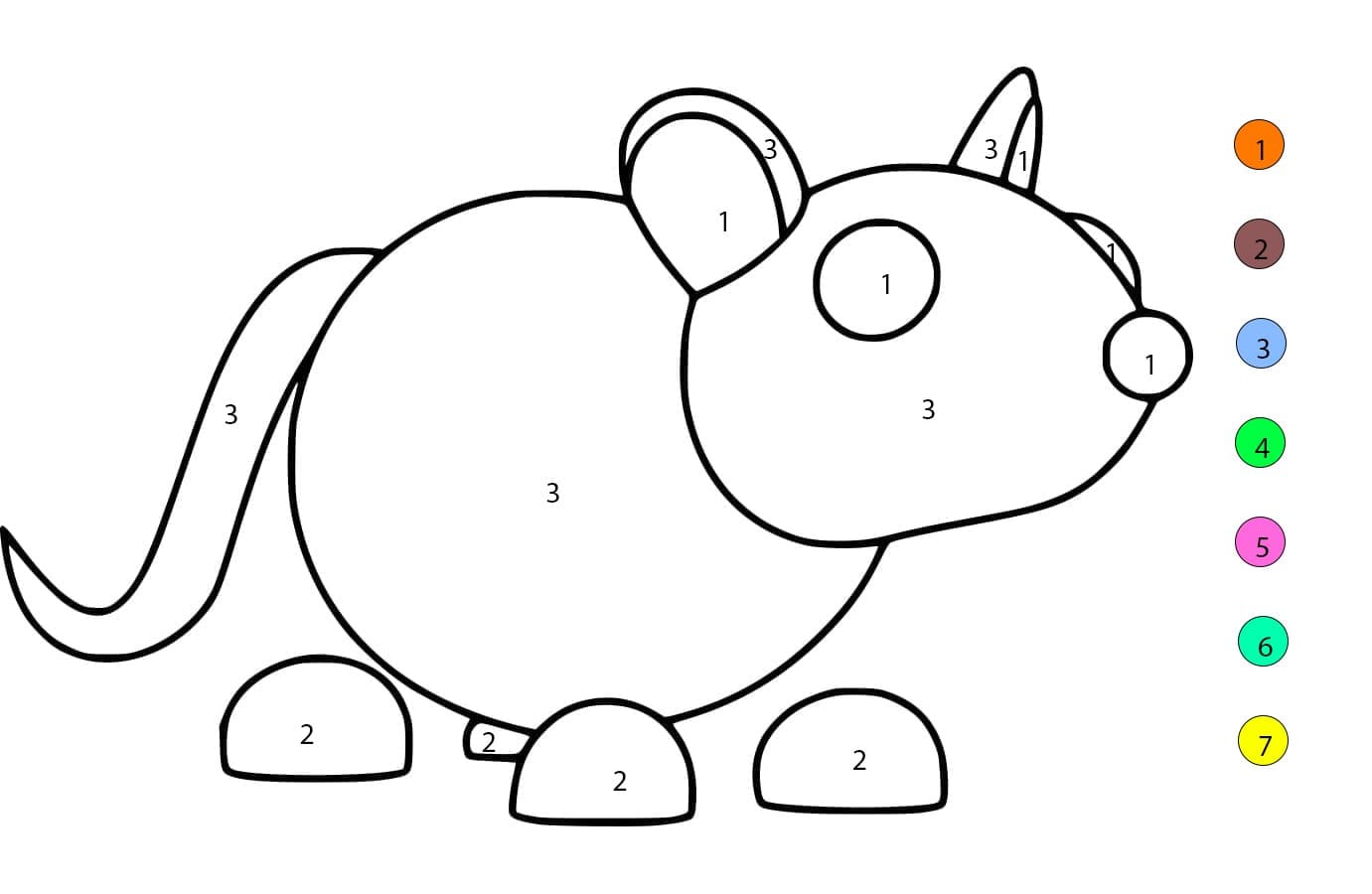 Adopt Me Souris Coloriage Magique