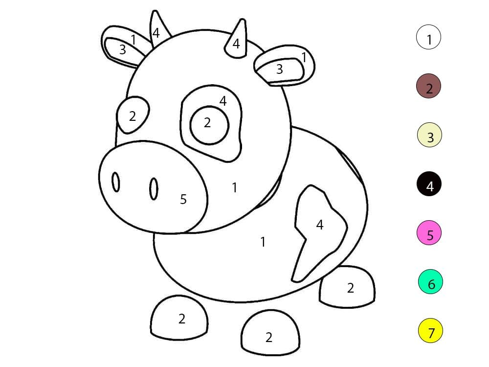 Adopt Me Vache Coloriage Magique