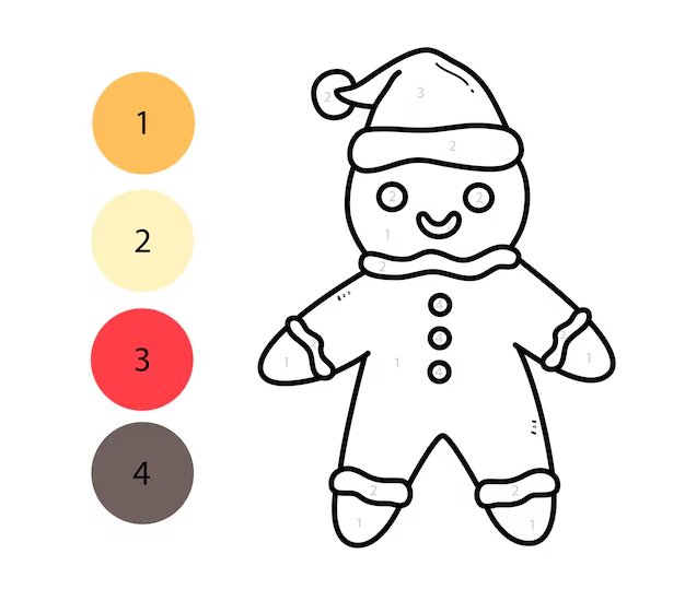 Biscuit au pain d'épice Coloriage Magique