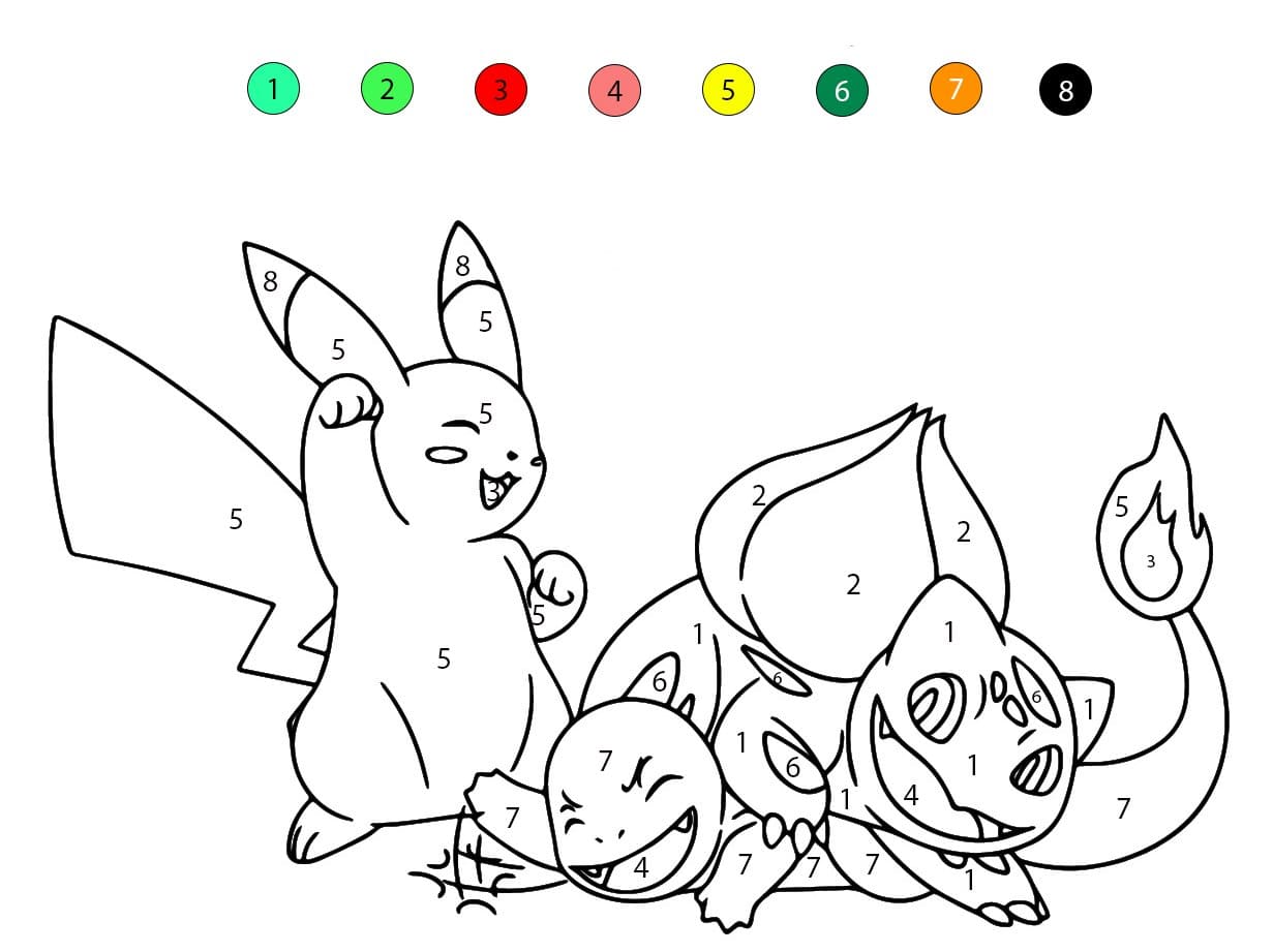 Bulbizarre et ses Amis Coloriage Magique