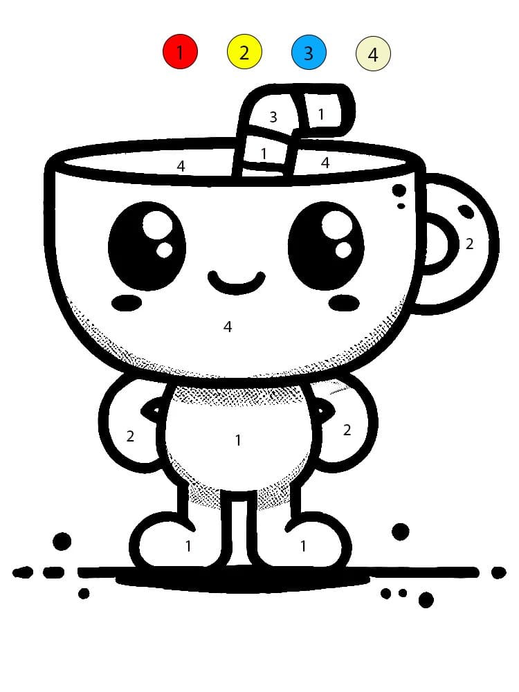 Cuphead Mignon Coloriage Magique