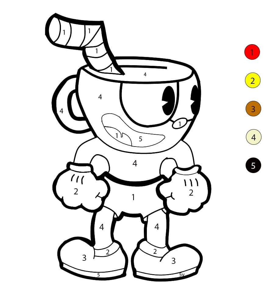 Cuphead Nintendo Coloriage Magique