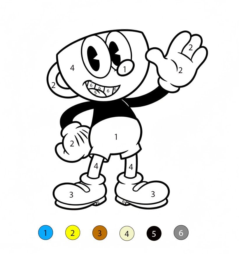 Cuphead amical Coloriage Magique