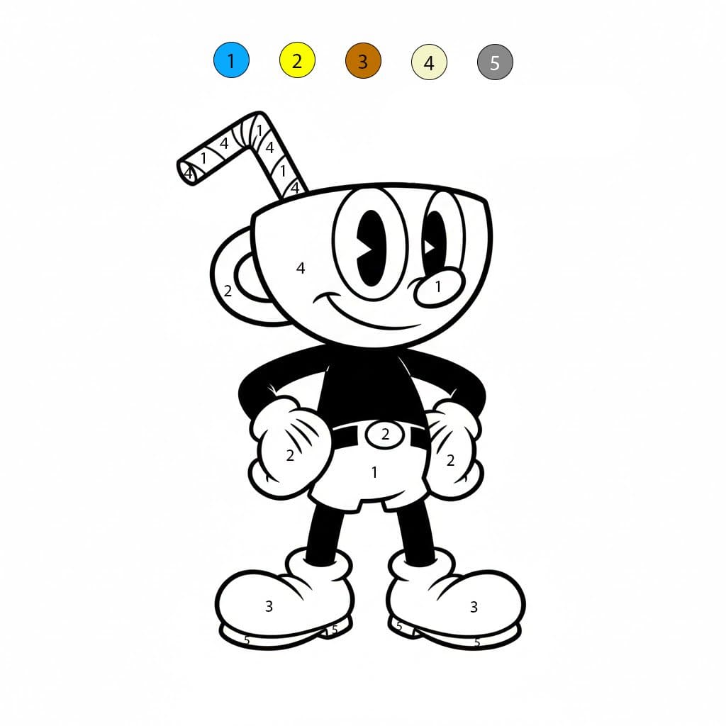 Cuphead classique Coloriage Magique