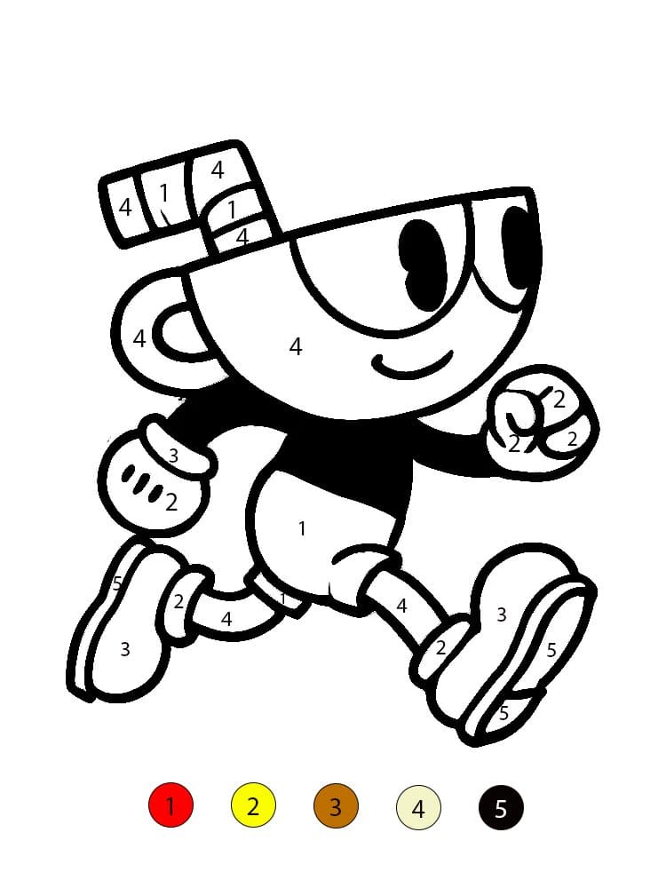 Cuphead court Coloriage Magique