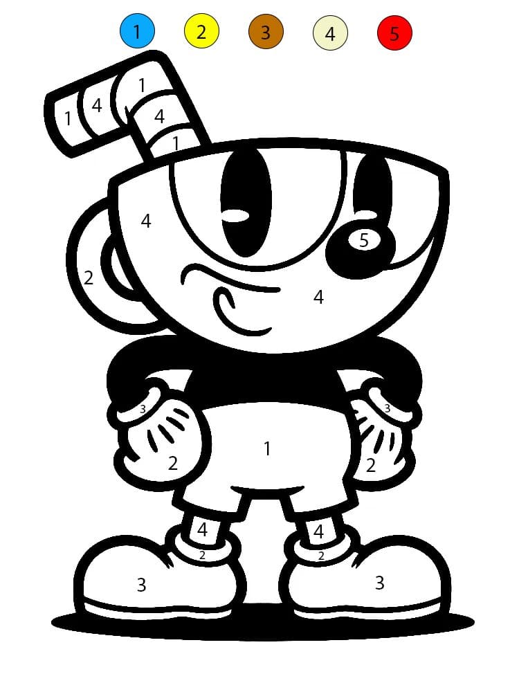 Cuphead en jeu Coloriage Magique