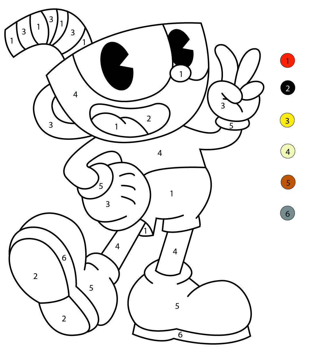 Coloriage Magique Cuphead