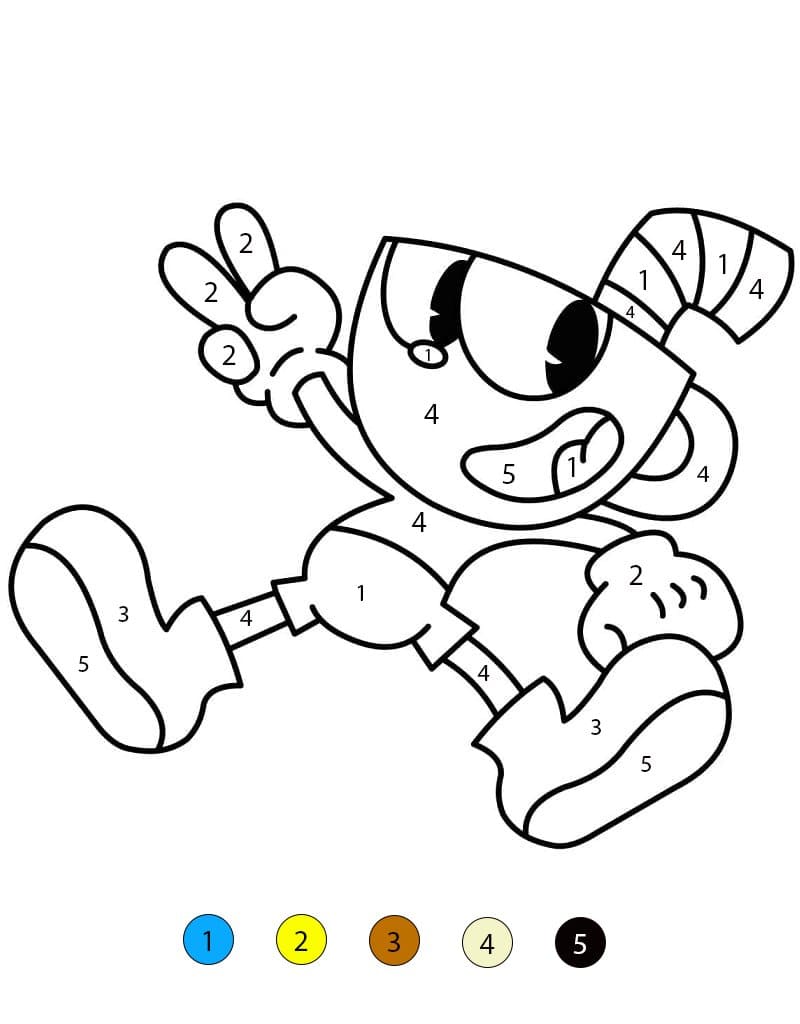 Cuphead joueur Coloriage Magique