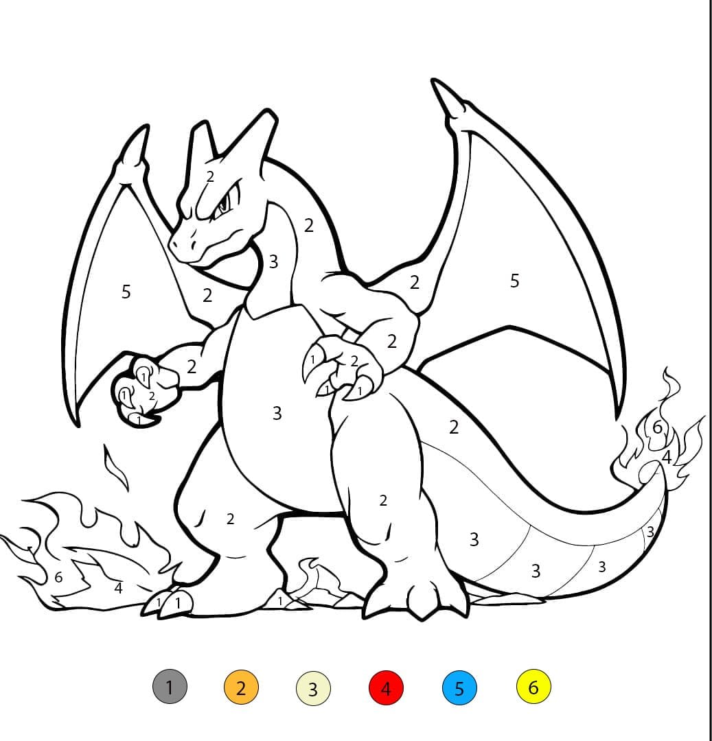 Dracaufeu Cool Coloriage Magique