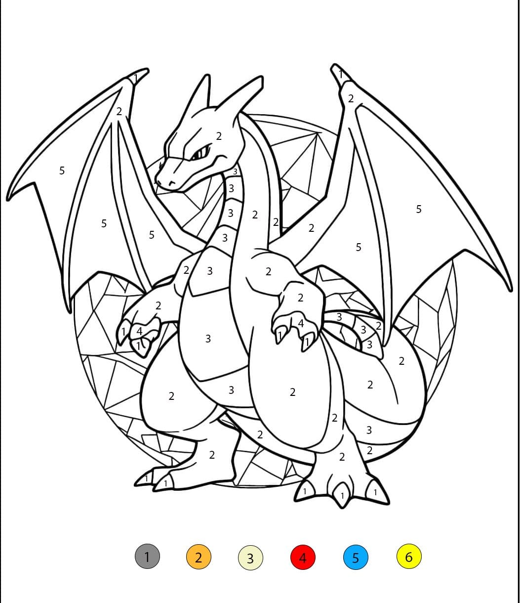 Dracaufeu Incroyable Coloriage Magique