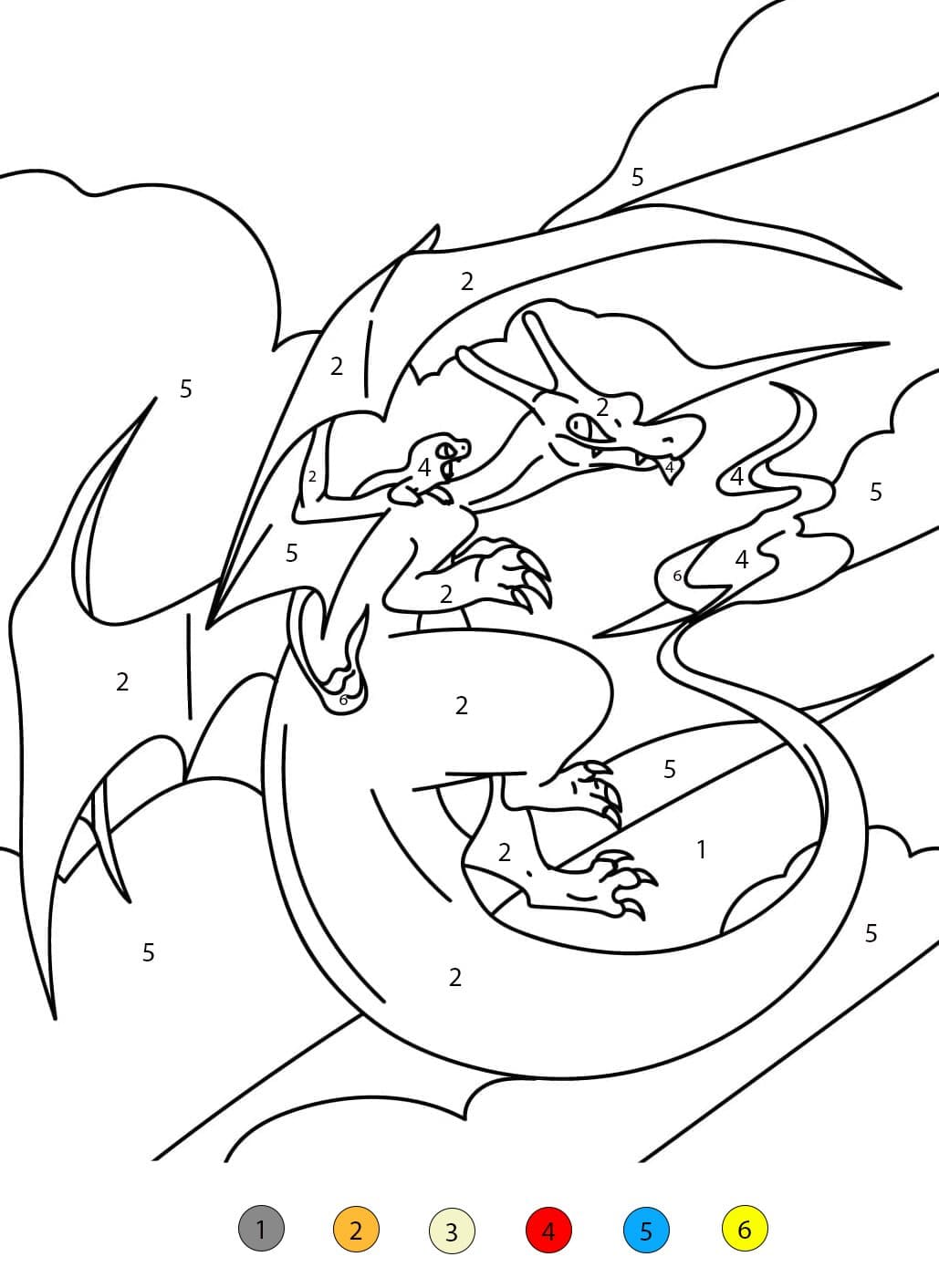 Dracaufeu au Combat Coloriage Magique