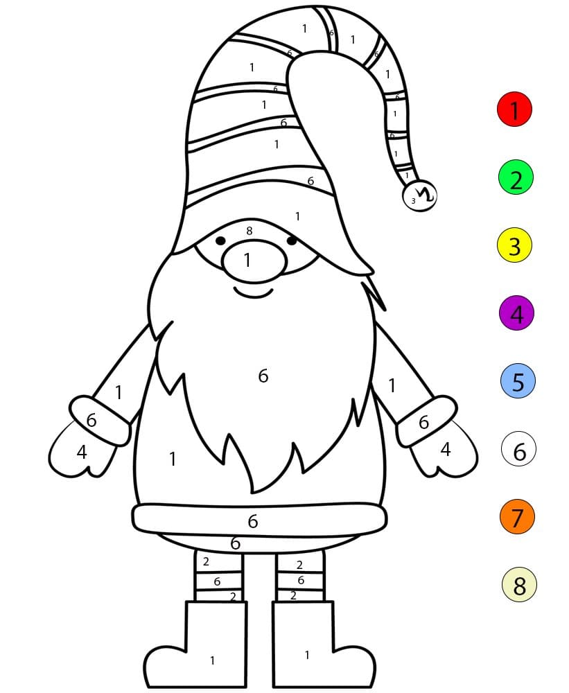 Elfe de dessin animé Coloriage Magique