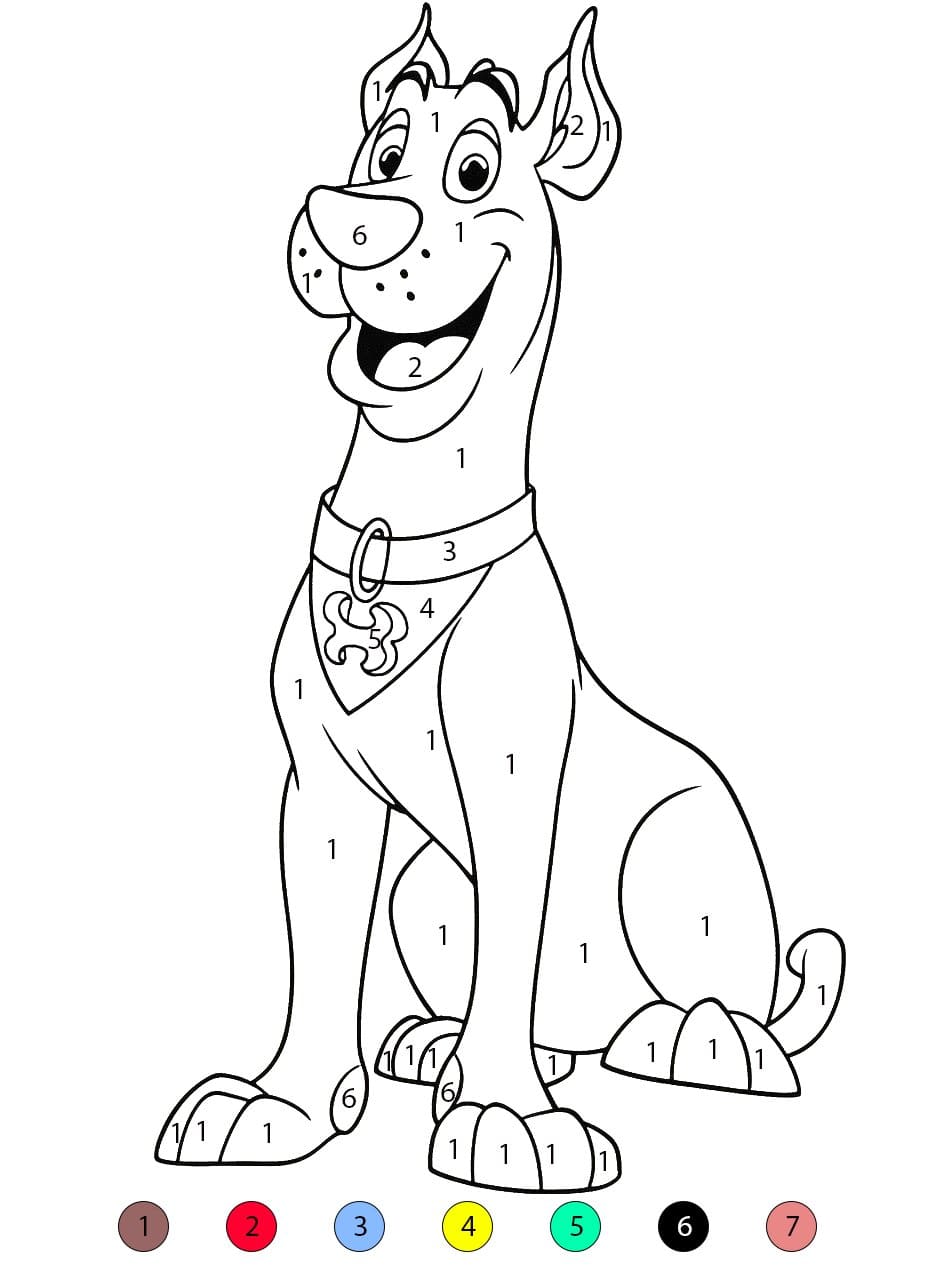 Scooby-Doo artistique Coloriage Magique