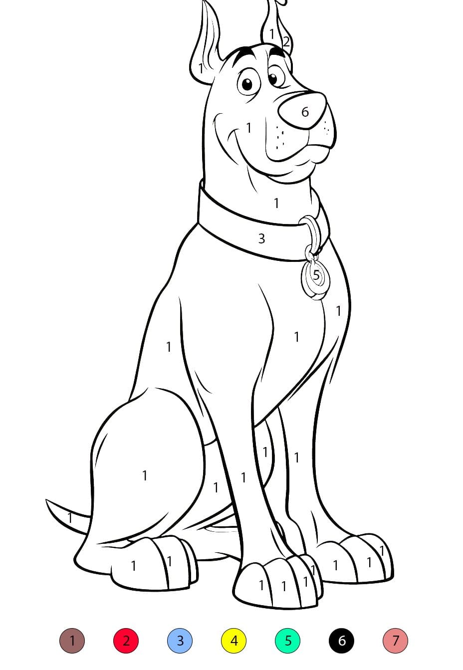 Scooby-Doo classique Coloriage Magique