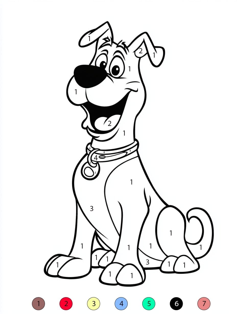 Scooby-Doo dynamique Coloriage Magique