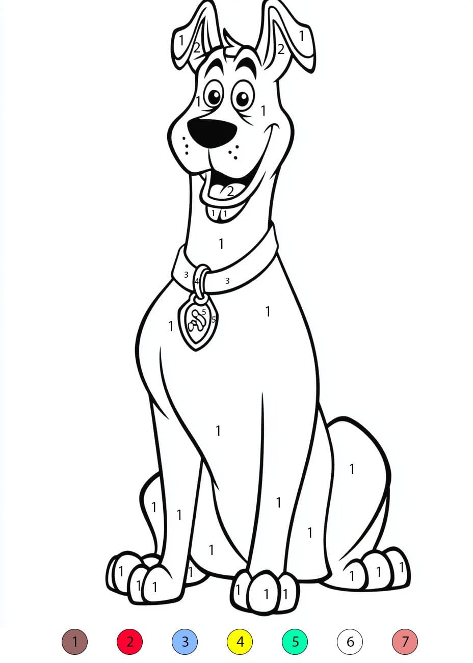 Scooby-Doo minimaliste Coloriage Magique