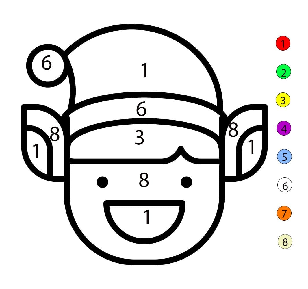 Visage d'elfe Coloriage Magique