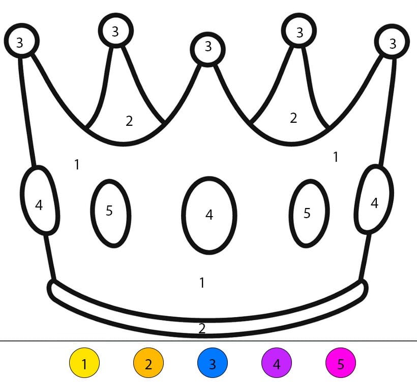 Couronne basique Coloriage Magique