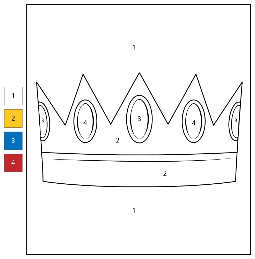 Couronne classique Coloriage Magique