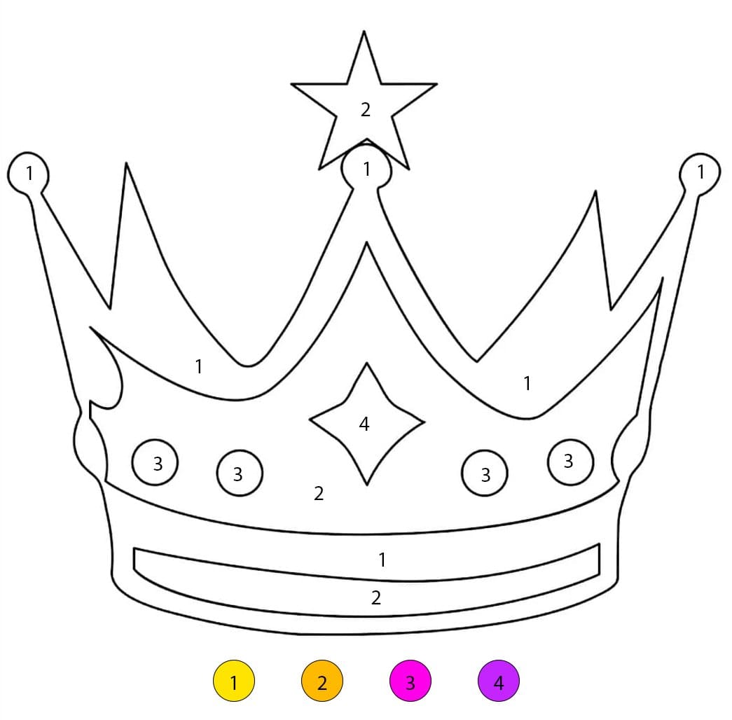 Couronne de la reine Coloriage Magique