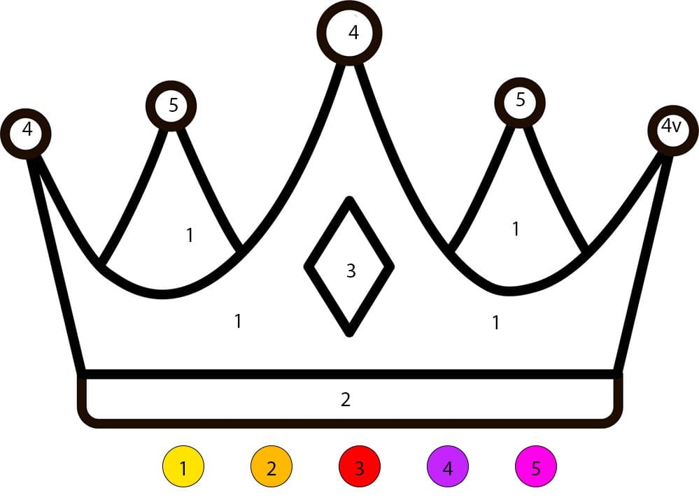 Couronne de princesse Coloriage Magique