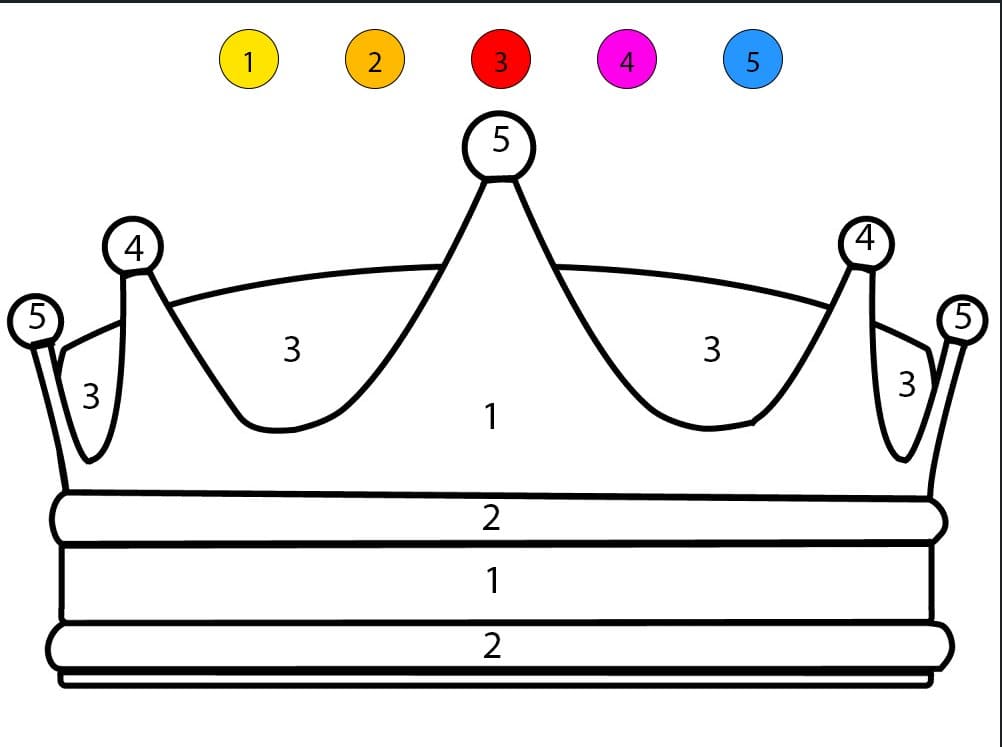 Couronne du roi Coloriage Magique