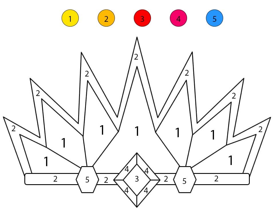 Couronne incroyable Coloriage Magique