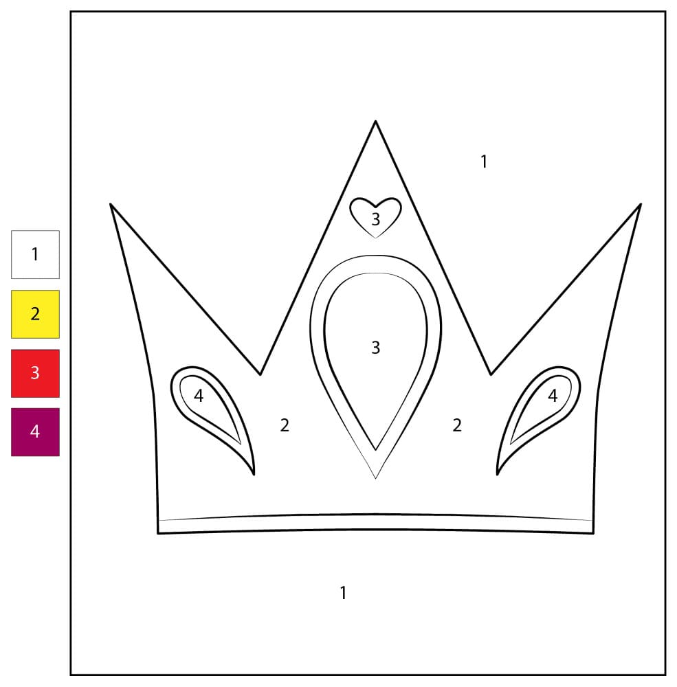 Couronne minimaliste Coloriage Magique