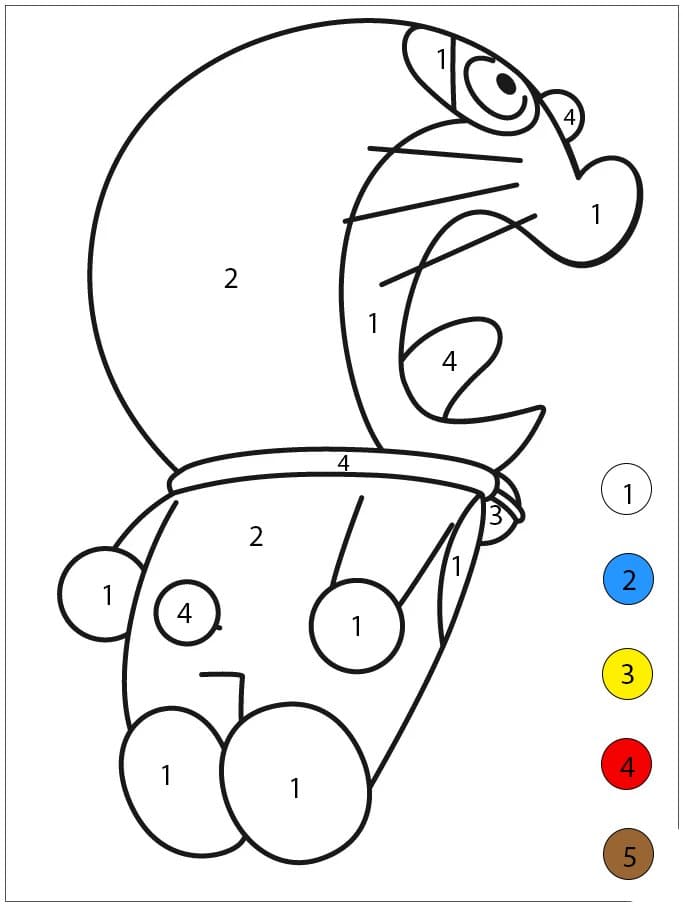 Doraemon drôle Coloriage Magique