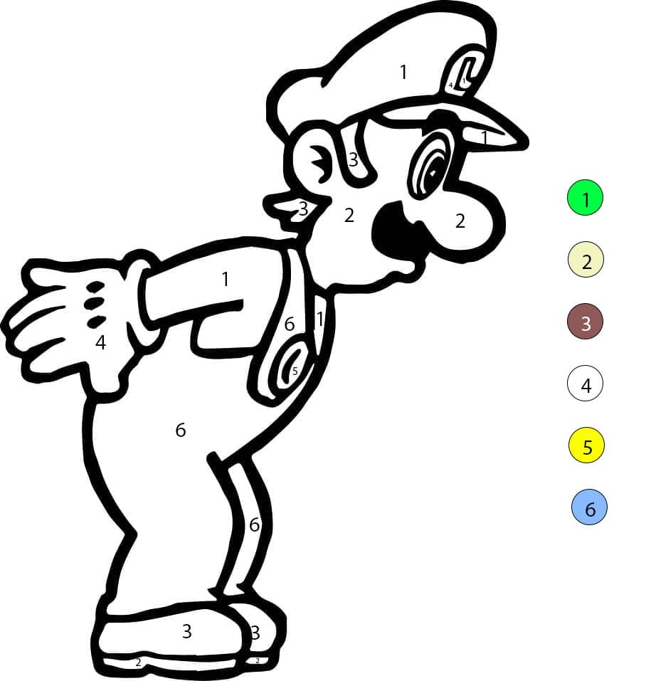 Luigi Amusant Coloriage Magique