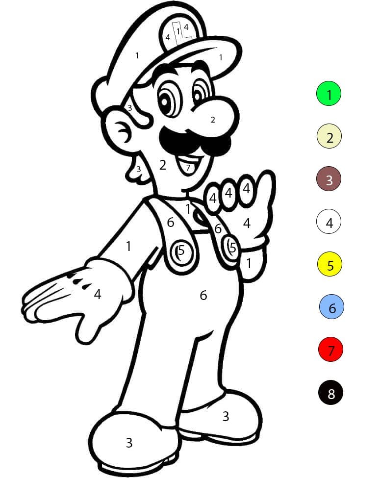 Luigi  Color By Number