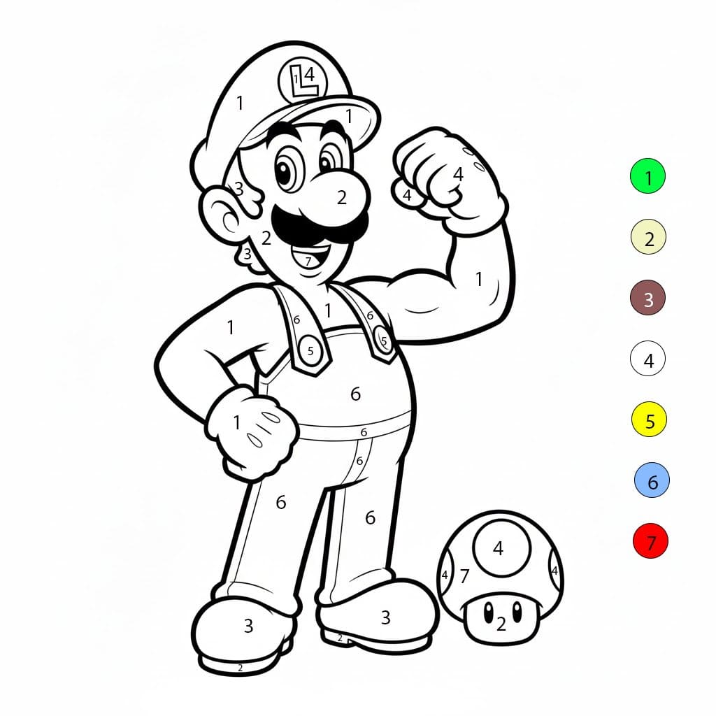 Luigi Fort Coloriage Magique